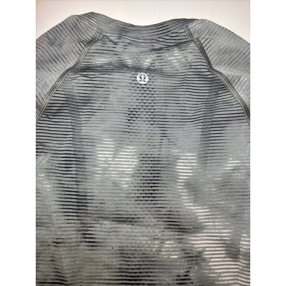 Lululemon Runderful Long Sleeve Space Dye Camo White Silver Spoon Size 6 - Picture 8 of 9